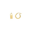 14k Yellow Gold Medium Square Tube Hoops Earrings - Earrings - Custom Crafting Alliance, LLC
