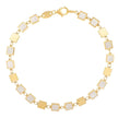 14k Yellow Gold MOP Geometric Mirror Gem Chain Bracelet (5.00 mm) - Bracelets - Custom Crafting Alliance, LLC