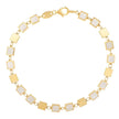 14k Yellow Gold MOP Geometric Mirror Gem Chain Bracelet (5.00 mm) - Bracelets - Custom Crafting Alliance, LLC
