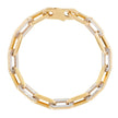 14k Yellow Gold MOP Paperclip Gem Link Bracelet (7.00 mm) - Bracelets - Custom Crafting Alliance, LLC