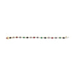 14K Yellow Gold Multi-Gemstone and Diamond Halo Rainbow Link Bracelet - Bracelets - Custom Crafting Alliance, LLC