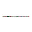 14K Yellow Gold Multi-Gemstone and Diamond Halo Rainbow Tennis Bracelet - Bracelets - Custom Crafting Alliance, LLC