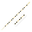 14k Yellow Gold Onyx Geometric Mirror Gem Chain Bracelet (5.00 mm) - Bracelets - Custom Crafting Alliance, LLC