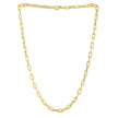 14k Yellow Gold Oval Domed Paperclip Chain Necklace (5.30 mm) - Necklaces - Custom Crafting Alliance, LLC