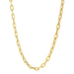 14k Yellow Gold Oval Domed Paperclip Chain Necklace (5.30 mm) - Necklaces - Custom Crafting Alliance, LLC