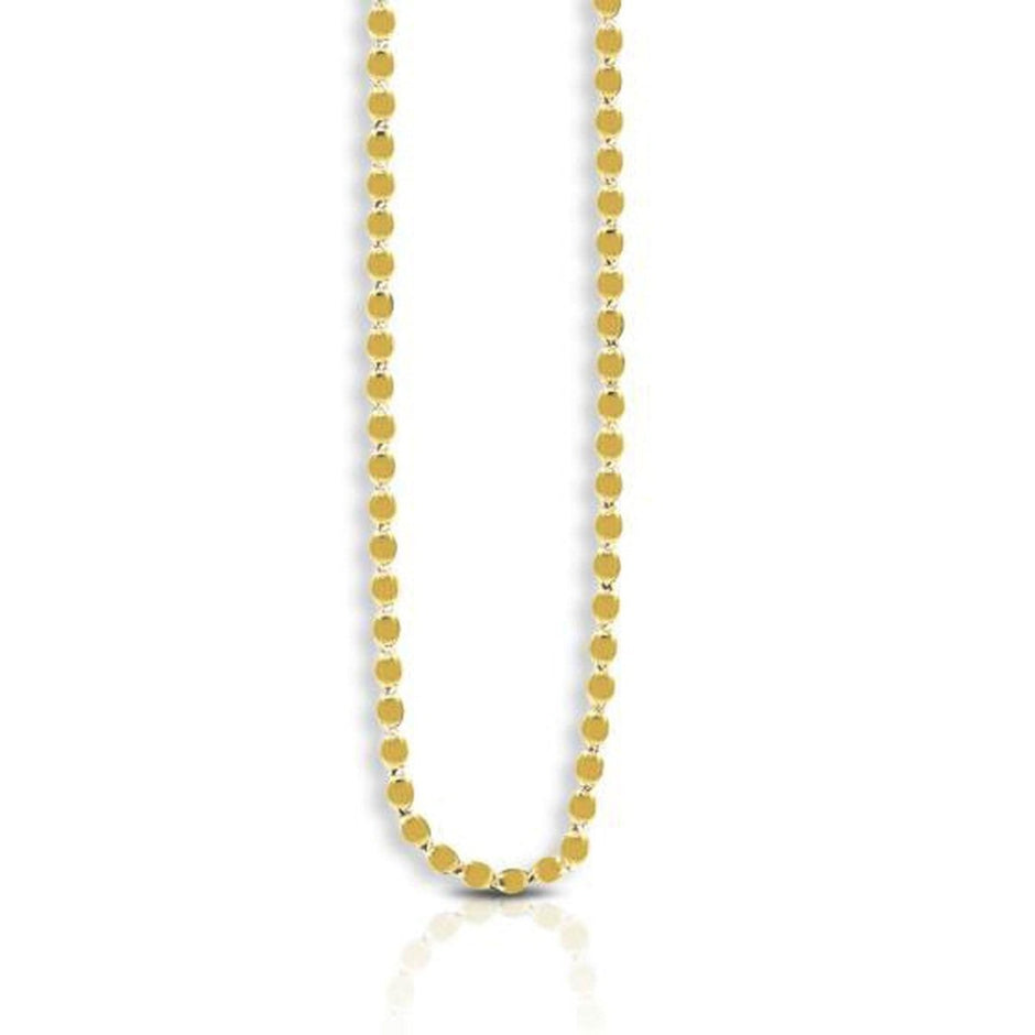 14k Yellow Gold Oval Mirror Chain (2.20 mm) - Necklaces - Custom Crafting Alliance, LLC