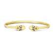 14k Yellow Gold Panther Bangle (3.00 mm) - Bracelets - Custom Crafting Alliance, LLC