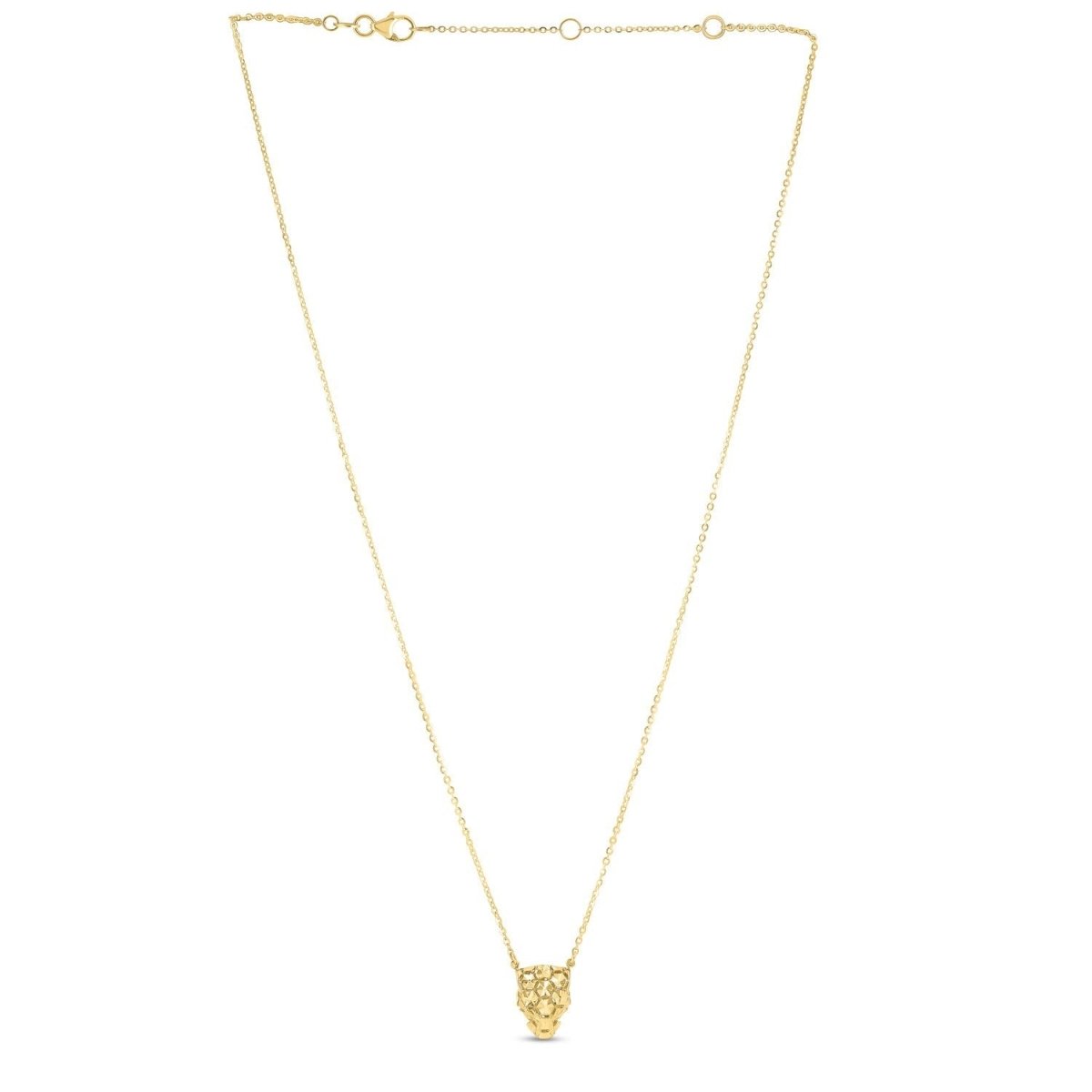 14k Yellow Gold Panther Head Necklace - Necklaces - Custom Crafting Alliance, LLC