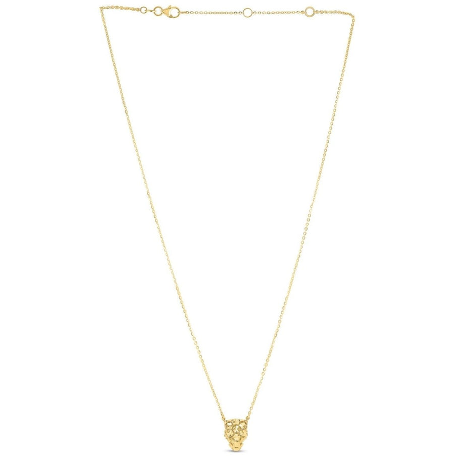 14k Yellow Gold Panther Head Necklace - Necklaces - Custom Crafting Alliance, LLC