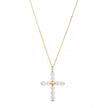 14k Yellow Gold Pearl Cross Pendant - Pendants - Custom Crafting Alliance, LLC