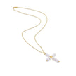 14k Yellow Gold Pearl Cross Pendant - Pendants - Custom Crafting Alliance, LLC