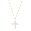14k Yellow Gold Pearl Cross Pendant - Pendants - Custom Crafting Alliance, LLC