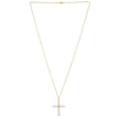 14k Yellow Gold Pearl Cross Pendant - Pendants - Custom Crafting Alliance, LLC