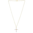 14k Yellow Gold Pearl Cross Pendant - Pendants - Custom Crafting Alliance, LLC