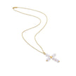 14k Yellow Gold Pearl Cross Pendant - Pendants - Custom Crafting Alliance, LLC