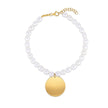 14k Yellow Gold Pearl Tag Charm Bracelet - Bracelets - Custom Crafting Alliance, LLC