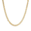 14K Yellow Gold Plated .925 Sterling Silver 1.0 Cttw Diamond Cuban Link Necklace (I-J Color, I3 Clarity) - 18