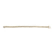 14K Yellow Gold Plated .925 Sterling Silver 1/10 Cttw Diamond Open Circle Beaded Wheel Link Tennis Bracelet (I-J Color, I3 Clarity) - 7.25