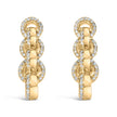 14K Yellow Gold Plated .925 Sterling Silver 1/2 Cttw Diamond Chain Link Drop Earrings (H-I Color, I1-I2 Clarity) - Earrings - Custom Crafting Alliance, LLC