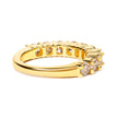 14K Yellow Gold Plated .925 Sterling Silver 2.0 Cttw Round Brilliant Cut Diamond 10 Stone Anniversary Band Ring (J-K Color, I1-I2 Clarity) - Size 6 - Rings - Custom Crafting Alliance, LLC