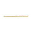 14K Yellow Gold Plated .925 Sterling Silver Diamond Accent Inlaid Cross Cuban Link Bracelet (I-J Color, I3 Clarity)- 7.25