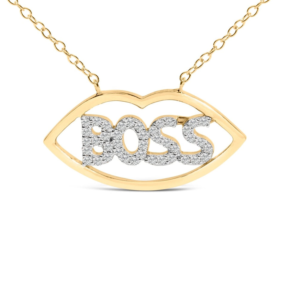 14K Yellow Gold Plated Silver 1/4 Cttw Diamond 