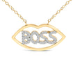 14K Yellow Gold Plated Silver 1/4 Cttw Diamond 