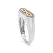 14K Yellow Gold Plated Sterling Silver Diamond Accent Infinity Ring - Rings - Custom Crafting Alliance, LLC
