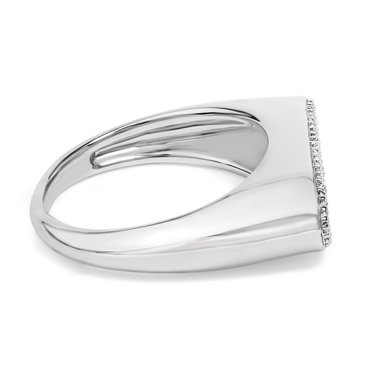 14K Yellow Gold Plated Sterling Silver Diamond Accent Infinity Ring - Rings - Custom Crafting Alliance, LLC