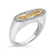 14K Yellow Gold Plated Sterling Silver Diamond Accent Infinity Ring - Rings - Custom Crafting Alliance, LLC