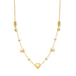 14k Yellow Gold Puff Heart Adjustable Necklace - Necklaces - Custom Crafting Alliance, LLC
