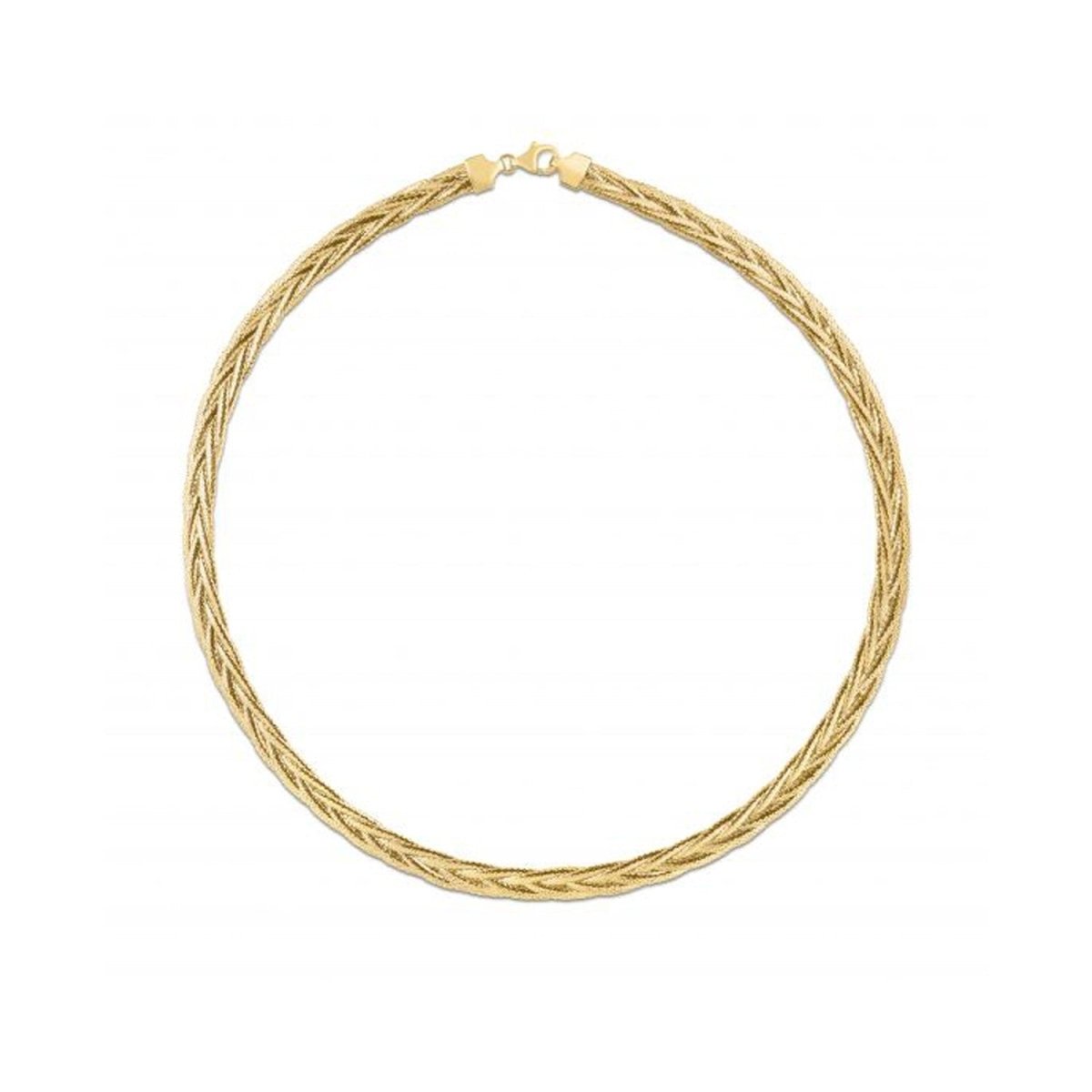 14k Yellow Gold Rapunzel Woven Necklace - Necklaces - Custom Crafting Alliance, LLC
