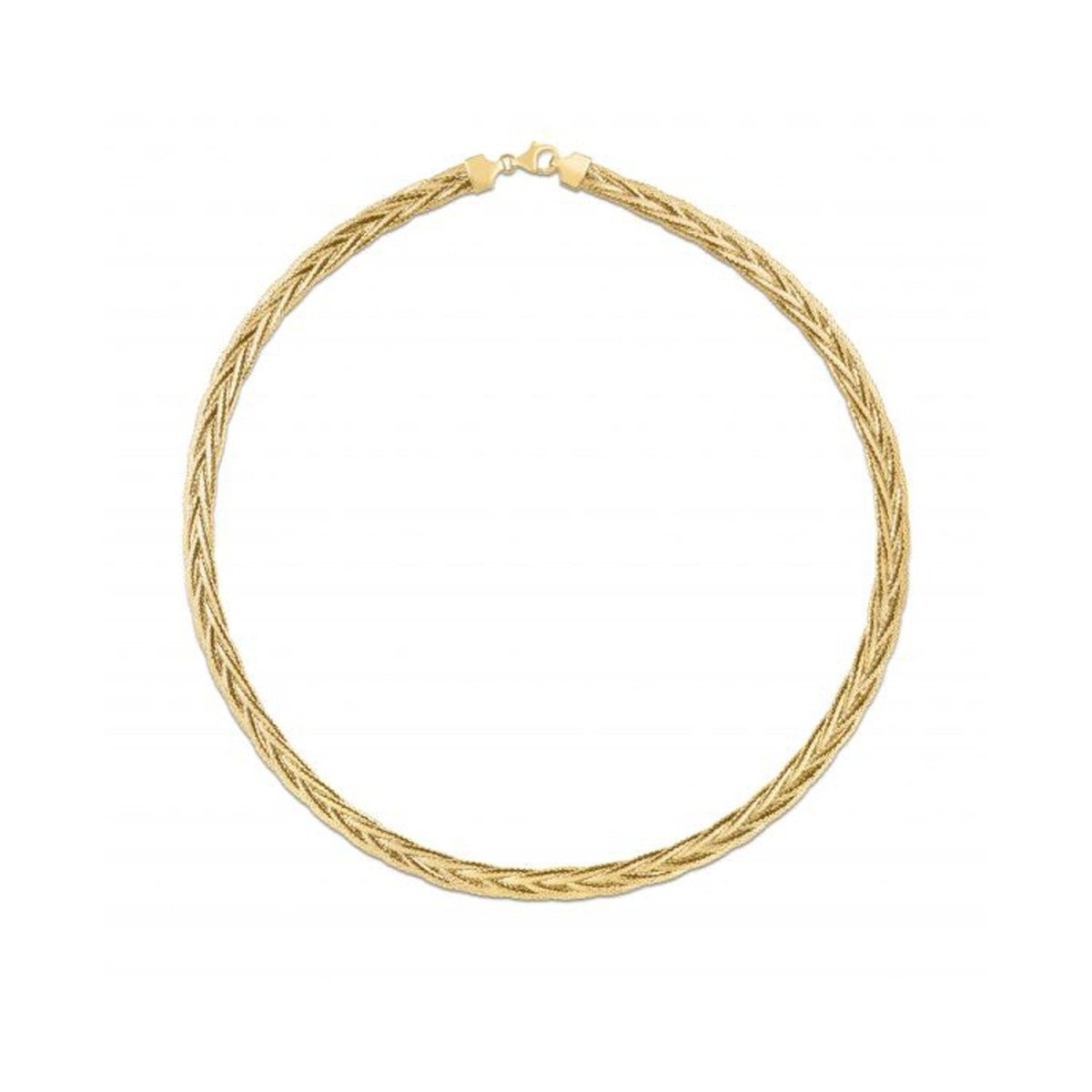 14k Yellow Gold Rapunzel Woven Necklace - Necklaces - Custom Crafting Alliance, LLC