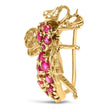 14K Yellow Gold Red Ruby Bee Brooch Pin - Accessories - Custom Crafting Alliance, LLC