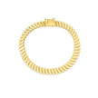 14k Yellow Gold Rib Link Bracelet (7.00 mm) - Bracelets - Custom Crafting Alliance, LLC