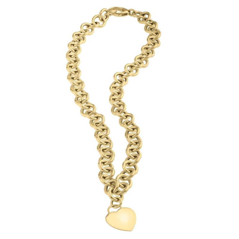 14k Yellow Gold Rolo Link Necklace (11.40 mm) - Necklaces - Custom Crafting Alliance, LLC