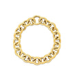 14k Yellow Gold Round Link Bracelet (11.60 mm) - Bracelets - Custom Crafting Alliance, LLC