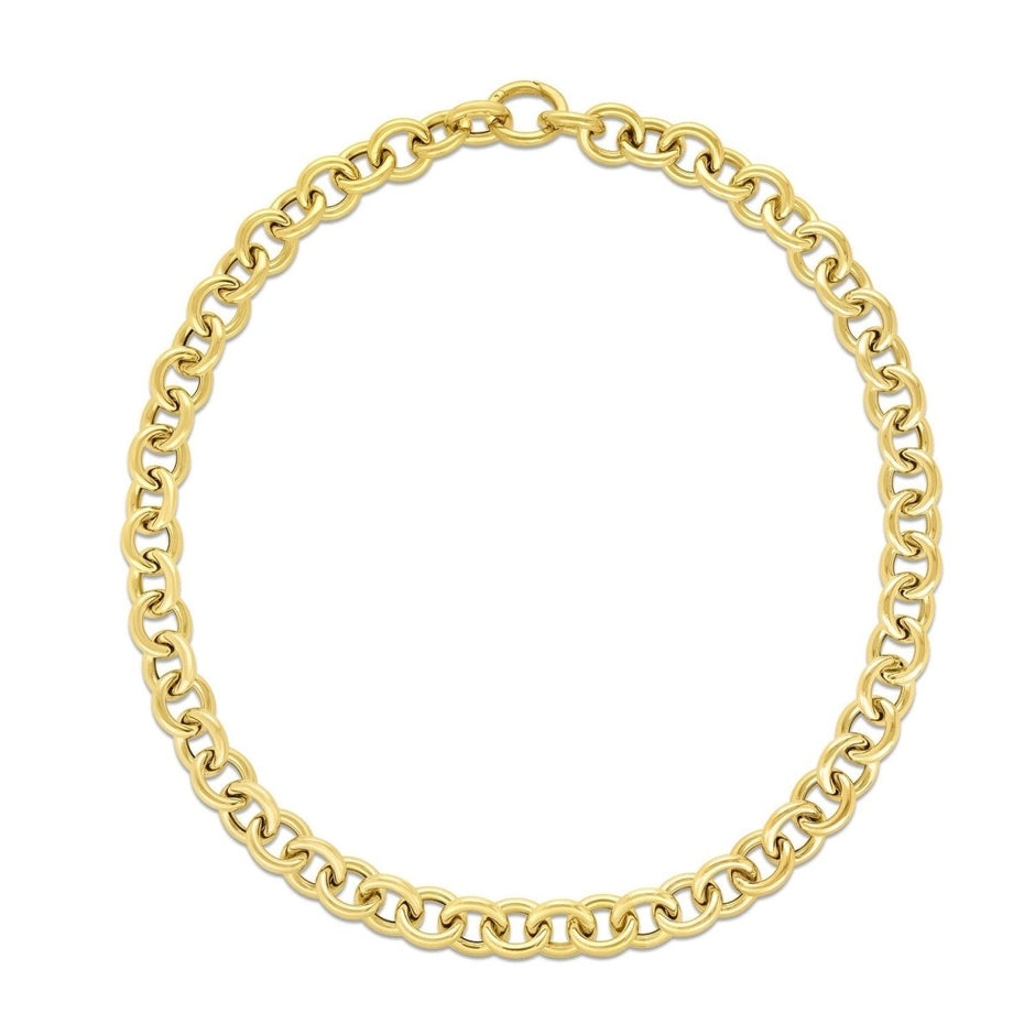 14k Yellow Gold Round Link Chain Necklace - Necklaces - Custom Crafting Alliance, LLC