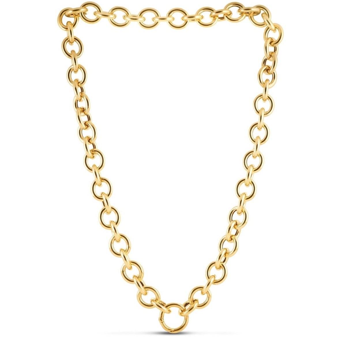 14k Yellow Gold Round Link Chain Necklace - Necklaces - Custom Crafting Alliance, LLC