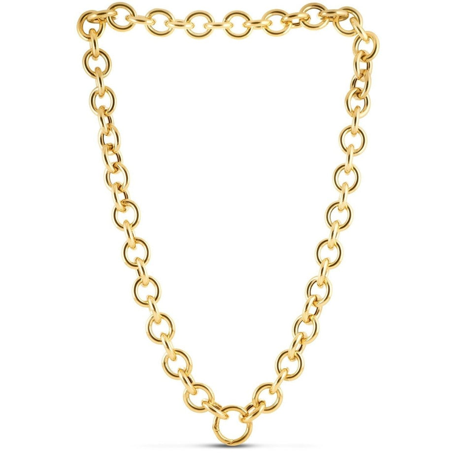 14k Yellow Gold Round Link Chain Necklace - Necklaces - Custom Crafting Alliance, LLC