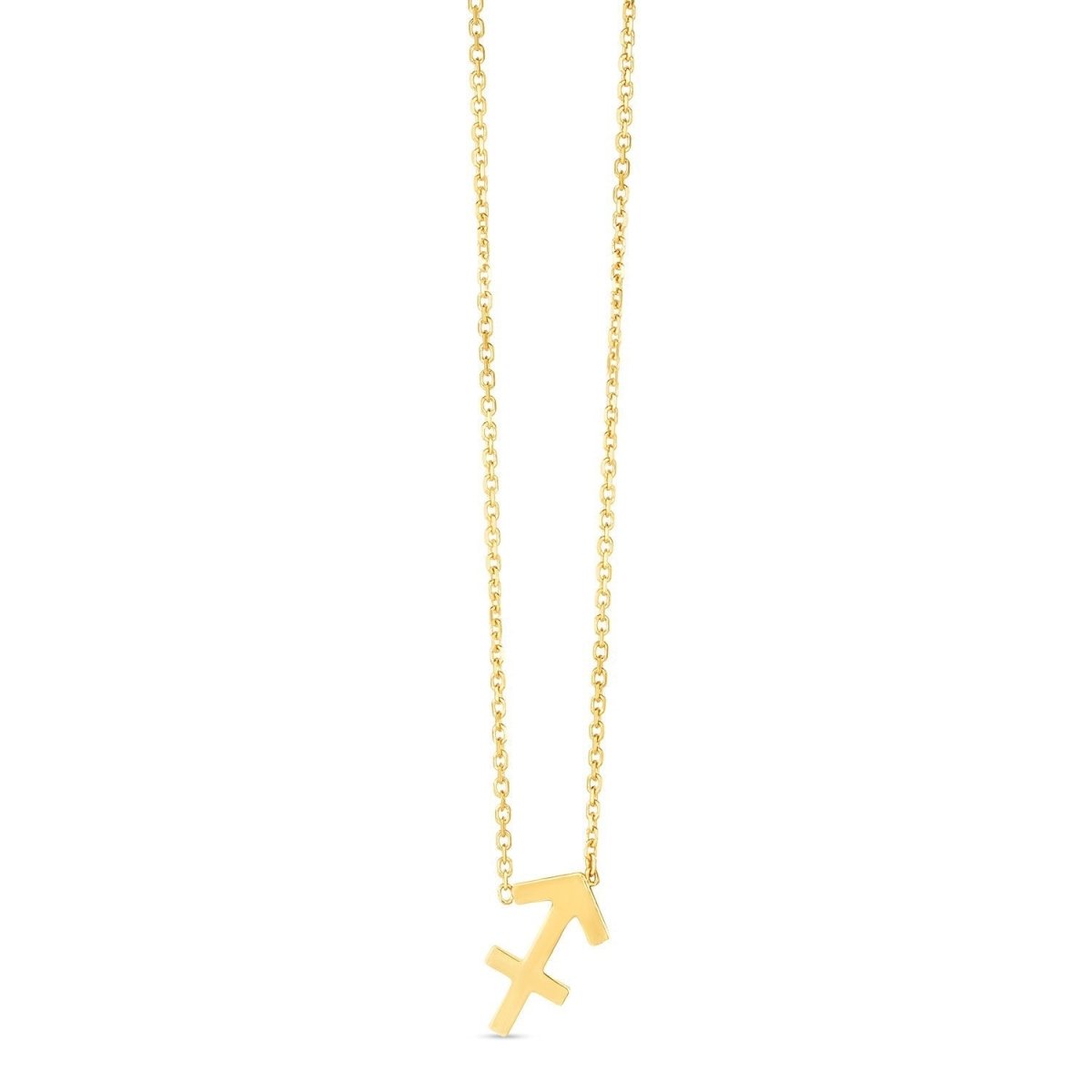 14K Yellow Gold Sagittarius Necklace - Necklaces - Custom Crafting Alliance, LLC