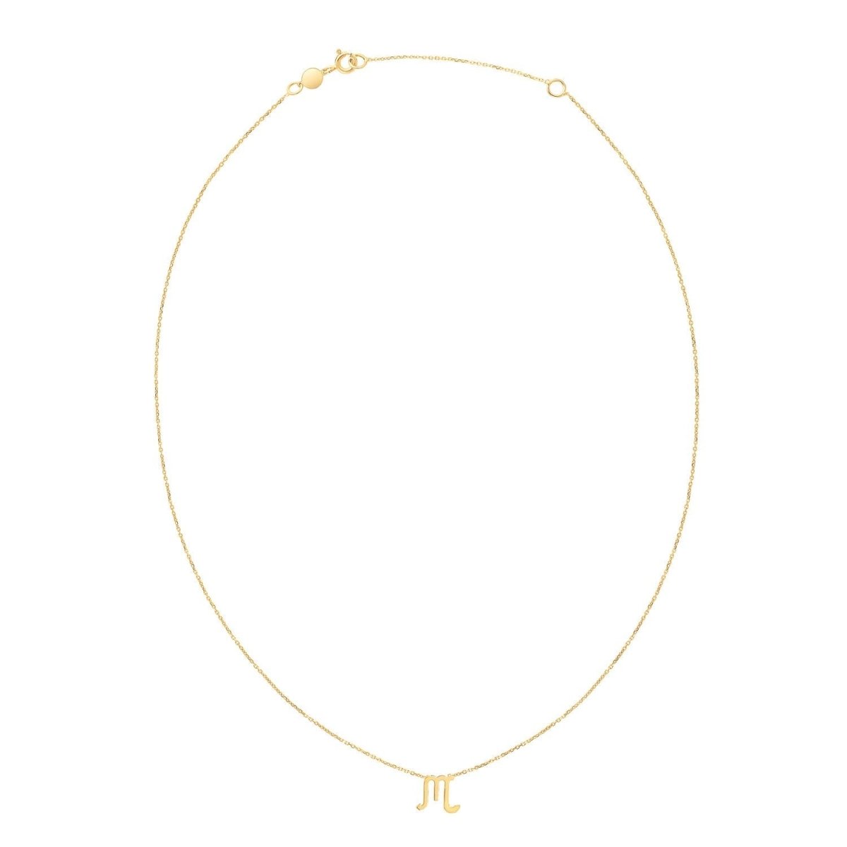14K Yellow Gold Scorpio Necklace - Necklaces - Custom Crafting Alliance, LLC