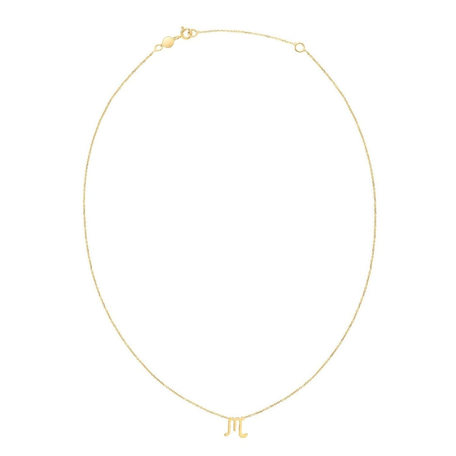 14K Yellow Gold Scorpio Necklace - Necklaces - Custom Crafting Alliance, LLC