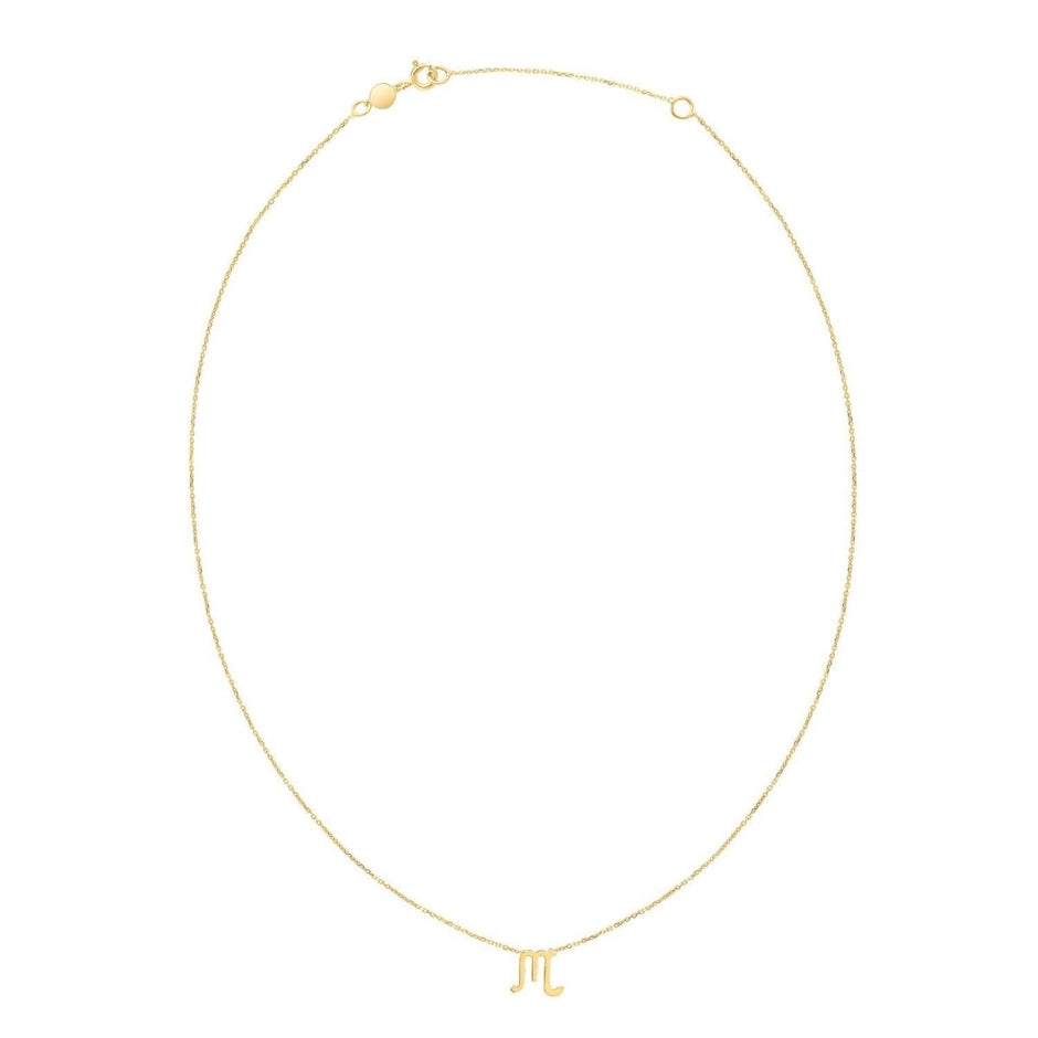 14K Yellow Gold Scorpio Necklace - Necklaces - Custom Crafting Alliance, LLC