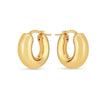 14k Yellow Gold Small Puffy Hoops - Earrings - Custom Crafting Alliance, LLC