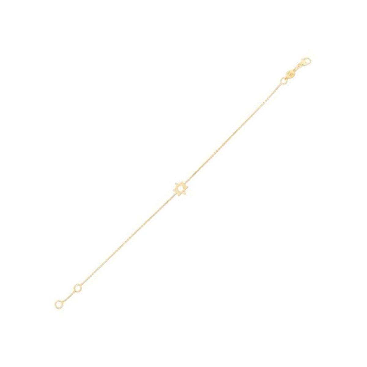 14k Yellow Gold Star of David Bracelet - Bracelets - Custom Crafting Alliance, LLC