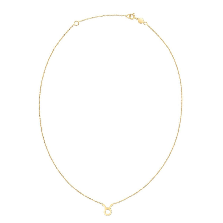 14K Yellow Gold Taurus Necklace - Necklaces - Custom Crafting Alliance, LLC