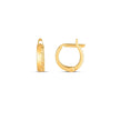 14k Yellow Gold Textured Huggie Hoops(3x10mm) - Earrings - Custom Crafting Alliance, LLC
