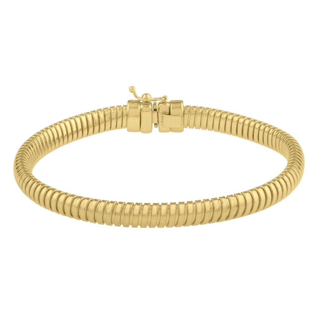 14k Yellow Gold Tubogas Bracelet (5.00 mm) - Bracelets - Custom Crafting Alliance, LLC