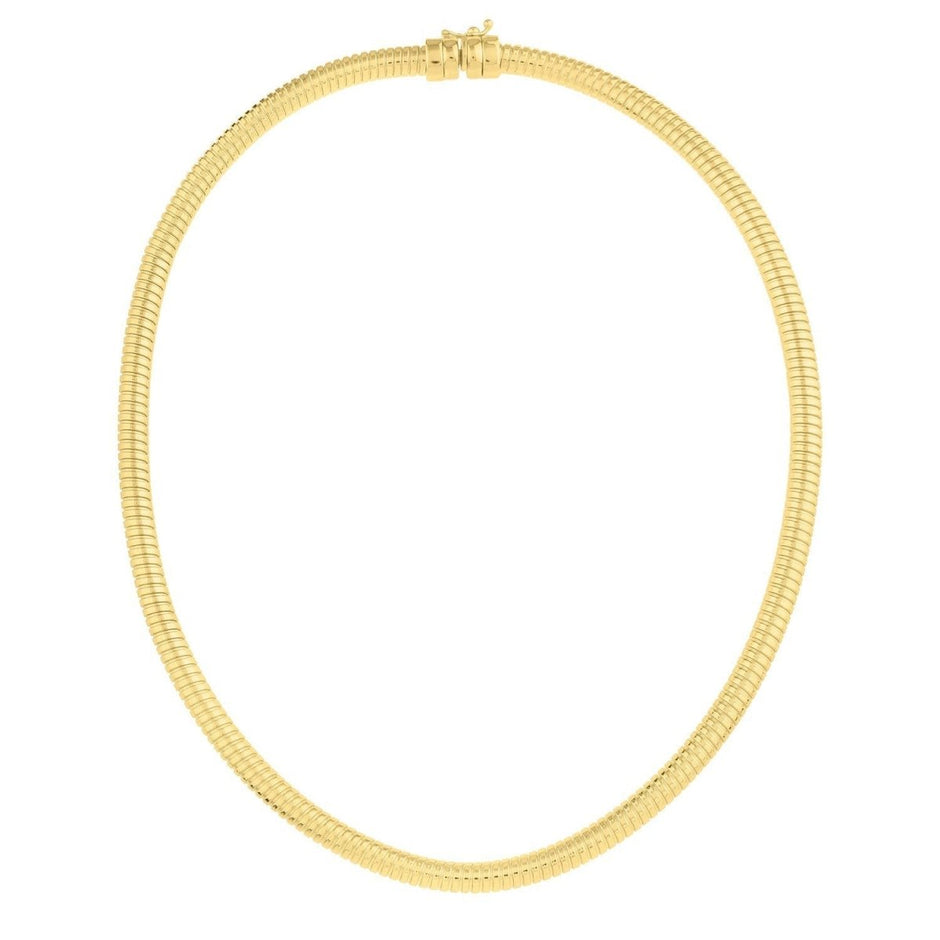 14k Yellow Gold Tubogas Necklace (5.00 mm) - Necklaces - Custom Crafting Alliance, LLC
